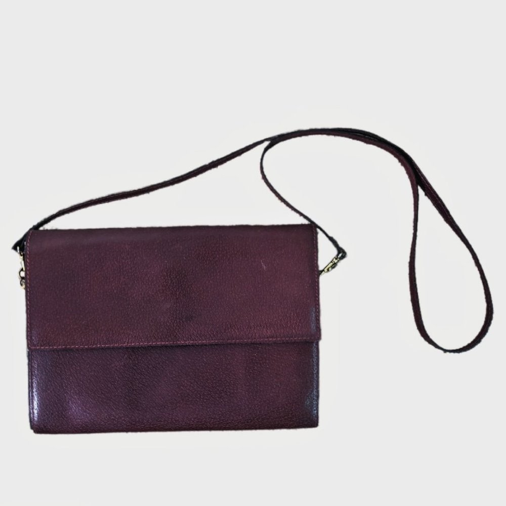 SOLD Genuine Leather Crossbody Bag - Picture 1 of 3